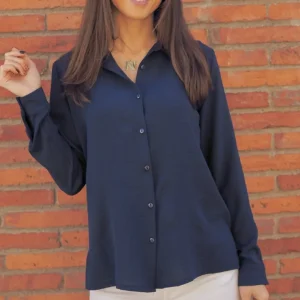 Laia Laffaure Partes De Arriba<Camisa Básica Marino