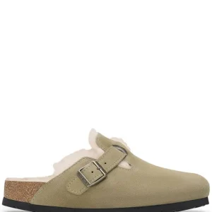 Mujer Birkenstock Zuecos<Zueco Boston Lana Borrego Taupe