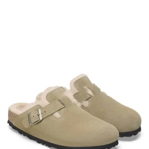 Mujer Birkenstock Zuecos<Zueco Boston Lana Borrego Taupe